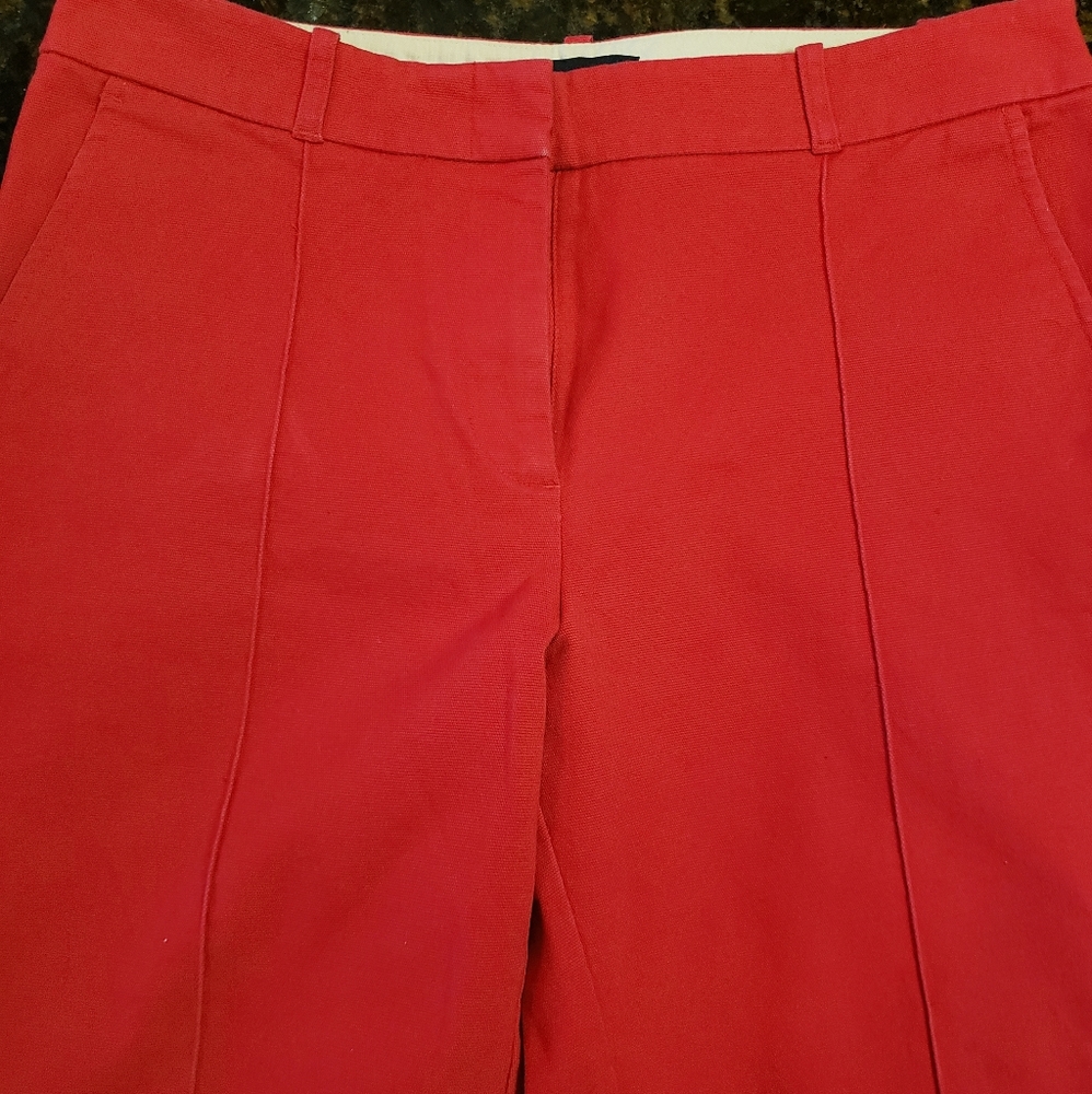 Bcbg red cotton stretch pants
